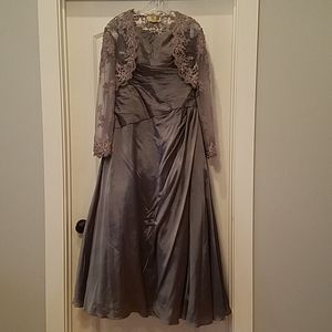 Formal Strapless Dress with Jacket